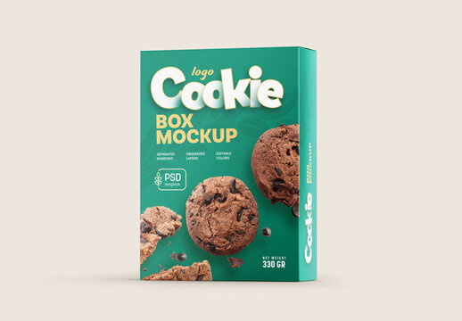 Cookie Box Packaging Mockup
