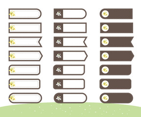 Spring Background Frame and Label Design Collection.
