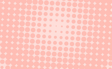 Pop art creative concept colorful comics book magazine cover. Polka dots pink background. Cartoon halftone retro pattern. Abstract dotted design for poster, card, banner