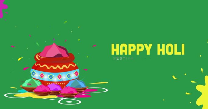 Happy Holi Indian Hindu Festive Colors Greetings Background.
