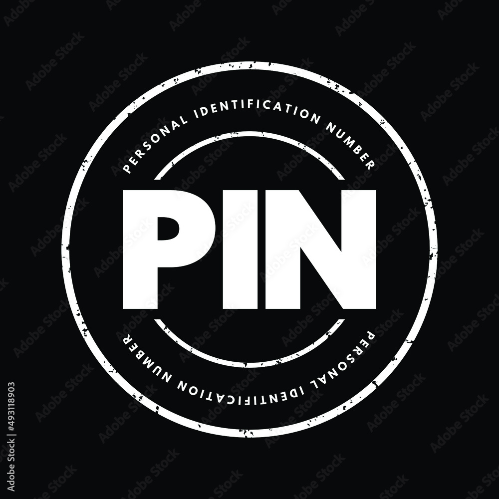 Poster pin personal identification number - passcode used in the process of authenticating a user accessing