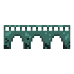 concrete bridge pixelated