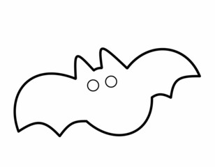 太ったコウモリ(線画)