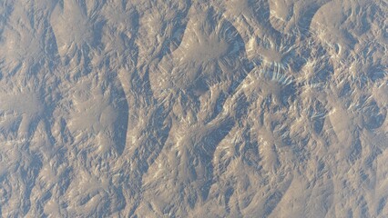 3d render of abstract planet surface with high detailed relief