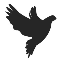 Dove of peace vector illustration. Flat icon. Stop war concept.