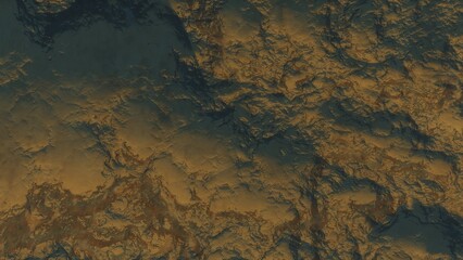 3d render of abstract planet surface with high detailed relief