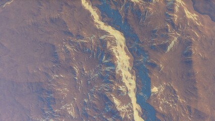 abstract aerial view, abstract cosmic texture, top view of alien planet 3d render