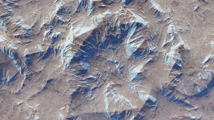 abstract aerial view, abstract cosmic texture, top view of alien planet 3d render