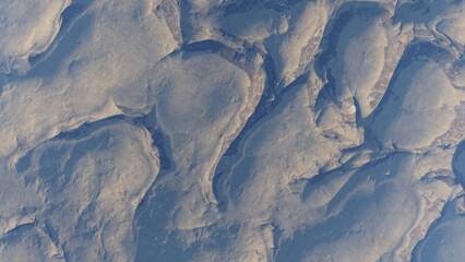 abstract aerial view, abstract cosmic texture, top view of alien planet 3d render