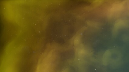 colorful space background with stars, nebula gas cloud in deep outer space, science fiction illustrarion 3d illustration