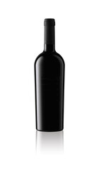 wine bottle isolated on white background