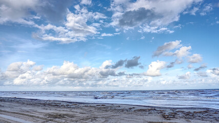This is an HDR landscape picture of a local beach in Texas, along the Gulf of Mexico.