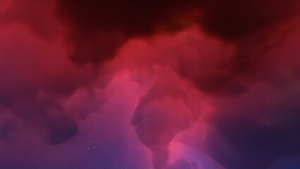 colorful space background with stars, nebula gas cloud in deep outer space, science fiction illustrarion 3d illustration