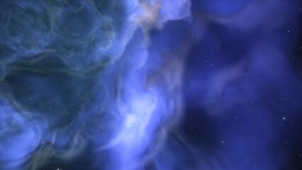 colorful space background with stars, nebula gas cloud in deep outer space, science fiction illustrarion 3d illustration