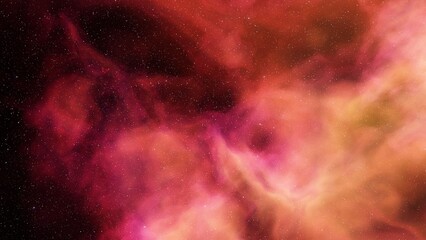 colorful space background with stars, nebula gas cloud in deep outer space, science fiction illustrarion 3d illustration