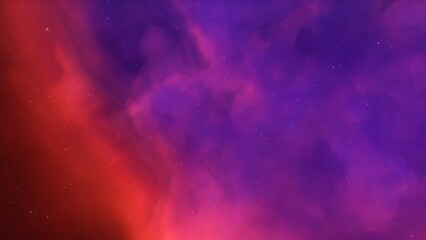 nebula gas cloud in deep outer space, science fiction illustrarion, colorful space background with stars 3d render