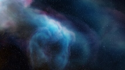 nebula gas cloud in deep outer space