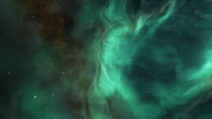 Space background with realistic nebula and shining stars. Colorful cosmos with stardust and milky way. Magic color galaxy. Infinite universe and starry night. 3d render