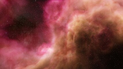 Space background with stardust and shining stars. Realistic cosmos and color nebula. Colorful galaxy. 3d illustration