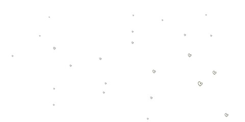 Light Green, Yellow vector background with Shining hearts.