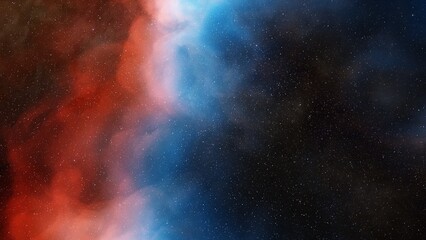 Nebula in space, science fiction wallpaper, stars and galaxy, 3d illustration	
