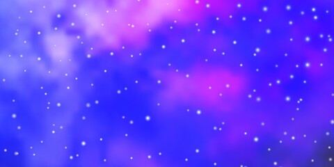 Naklejka na ściany i meble Light Pink, Blue vector layout with bright stars.