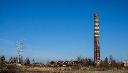 ruiny, komin, fabryka, przemysł, nadajniki,  © Kornel