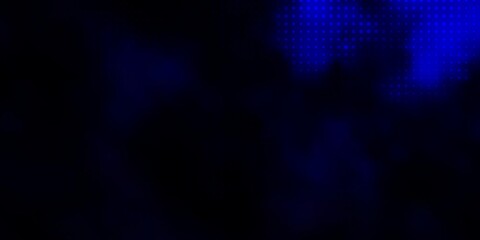 Dark BLUE vector background with bubbles.