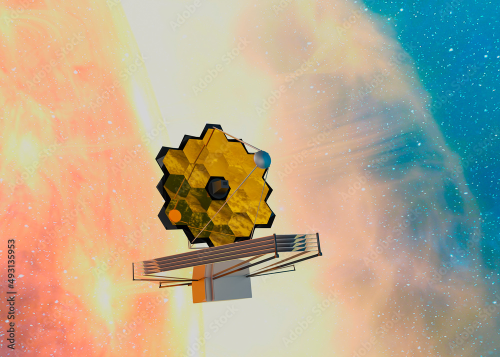 Canvas Prints james webb telescope in outer space