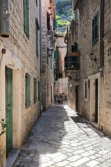 Fototapeta na wymiar Street in the old town of Kotor