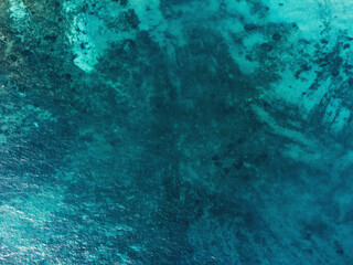 Aerial top view of sea.
