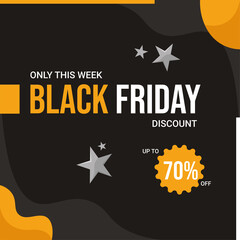 Colored black friday template Sale promotion Vector