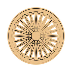 Isolated chakra symbol from the flag of India Vector