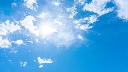 Obraz na płótnie Canvas Refreshing blue sky and cloud background material_wide_46