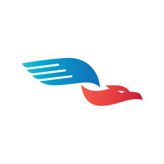 Silhouette Eagle Logo in Vector