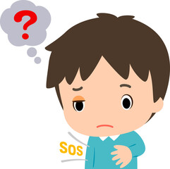 身体が出すSOSサインに耳を傾ける男性