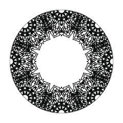 Hand drawn mandala. decoration in ethnic oriental  doodle ornament.