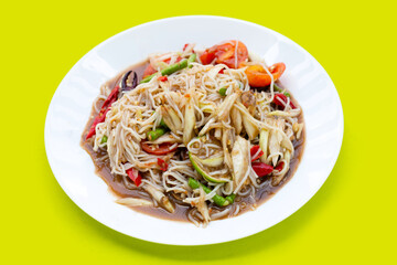 Papaya salad with vermicelli