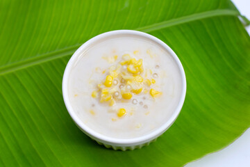 Sweet corn with sago in sweet coconut milk