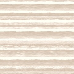 Minimal ecru jute plain horizontal stripe texture pattern. Two tone washed out beach decor background. Modern rustic brown sand color design. Seamless striped distress shabby chic pattern. 