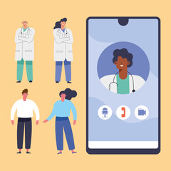 doctors and patients telehealth