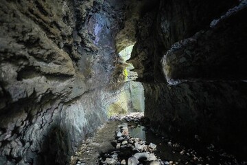 静寂に包まれた伊尾木洞内部の情景＠安芸、高知