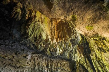 伊尾木洞の洞窟内部の奇岩情景＠安芸、高知