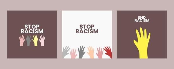 stop racism campaign template design
