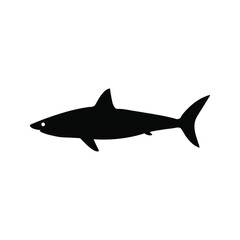 Shark silhouette vector color editable