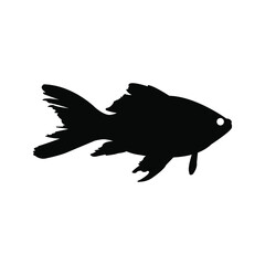 aquarium fish silhouette color editable