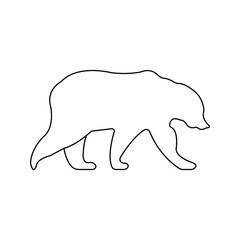 bear icon. animal sign color editable