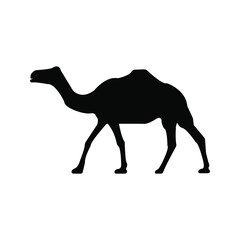Camel icon. animal sign. silhouette style.color editable
