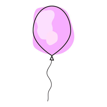 Abstract balloon on the spot for print design. Simple illustration. Happy birthday. Vector illustration. stock image.