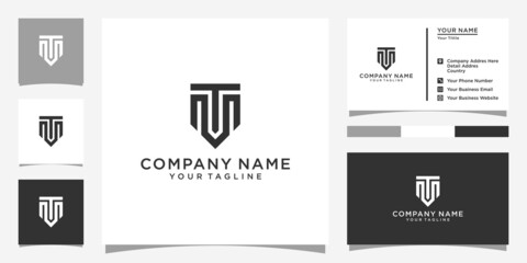 TM or MT initial letter logo design vector - obrazy, fototapety, plakaty